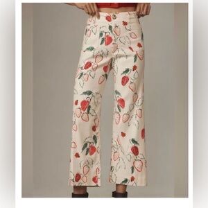 Anthropologie Maeve The Colette Pants Strawberry  available size 27 LAST ONE